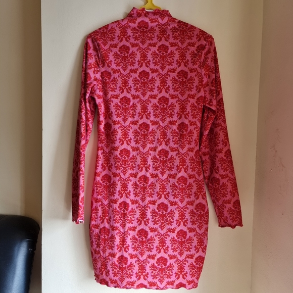 SHEIN Floral Print High Neck Bodycon Dress - Picture 3 of 12